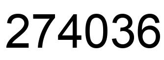 Number 274036 black image