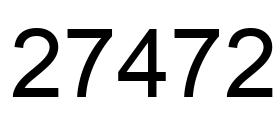 Number 27472 black image