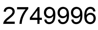 Number 2749996 black image