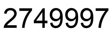 Number 2749997 black image