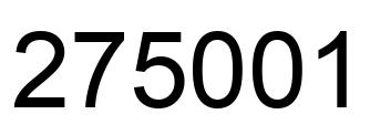 Number 275001 black image