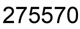 Number 275570 black image