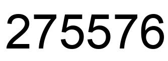 Number 275576 black image