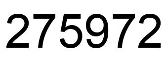 Número 275972 imagen negro