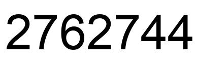 Number 2762744 black image