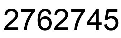 Number 2762745 black image