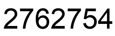 Number 2762754 black image