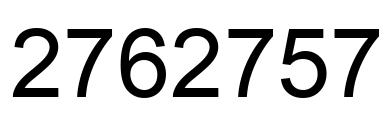 Number 2762757 black image