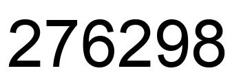 Number 276298 black image