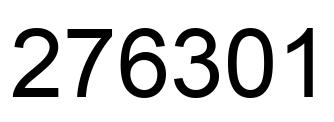 Number 276301 black image