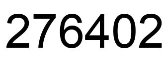 Número 276402 imagen negro