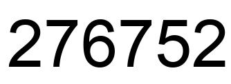 Number 276752 black image