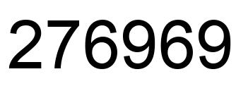 Número 276969 imagen negro