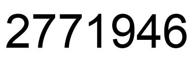 Number 2771946 black image