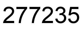 Number 277235 black image