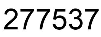 Number 277537 black image