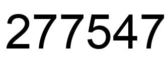 Number 277547 black image