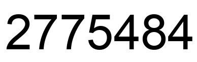 Number 2775484 black image