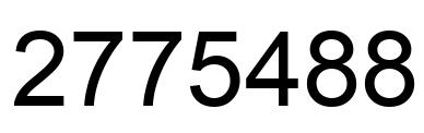 Number 2775488 black image