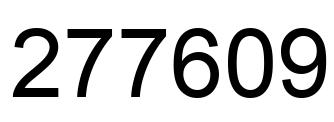 Number 277609 black image