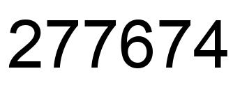 Number 277674 black image