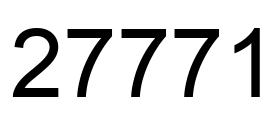 Number 27771 black image