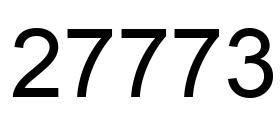 Number 27773 black image