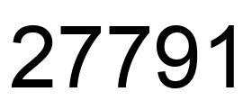 Number 27791 black image