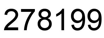 Number 278199 black image