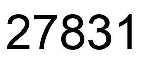 Number 27831 black image
