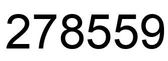 Number 278559 black image