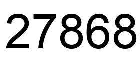 Number 27868 black image