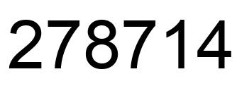 Number 278714 black image