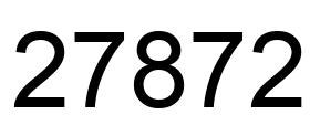 Number 27872 black image