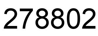 Number 278802 black image