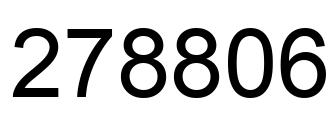 Number 278806 black image