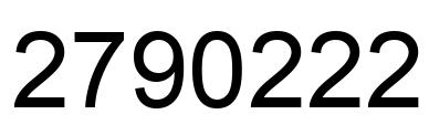 Number 2790222 black image