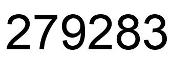 Number 279283 black image