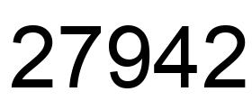 Number 27942 black image