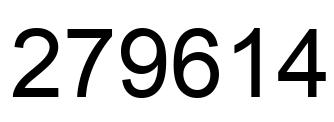 Number 279614 black image