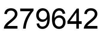 Number 279642 black image