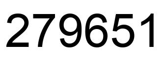 Number 279651 black image