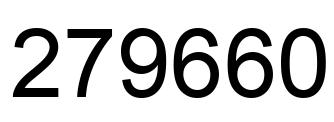 Number 279660 black image
