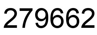 Number 279662 black image