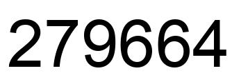 Number 279664 black image