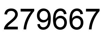Number 279667 black image