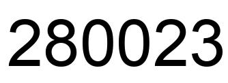 Number 280023 black image