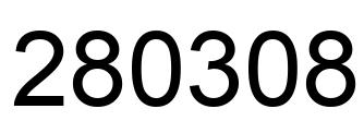 Número 280308 imagen negro