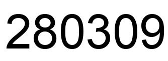 Número 280309 imagen negro