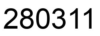 Número 280311 imagen negro